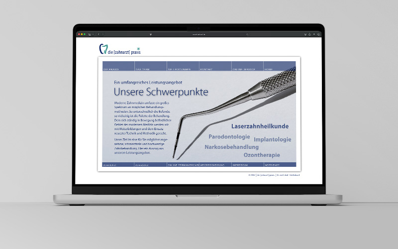 Website für die [zahnarzt] praxis