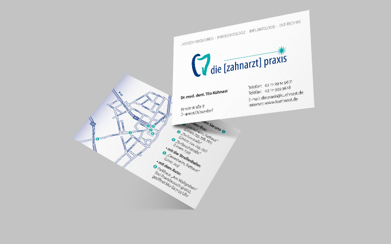 Visitenkarte für die [zahnarzt] praxis